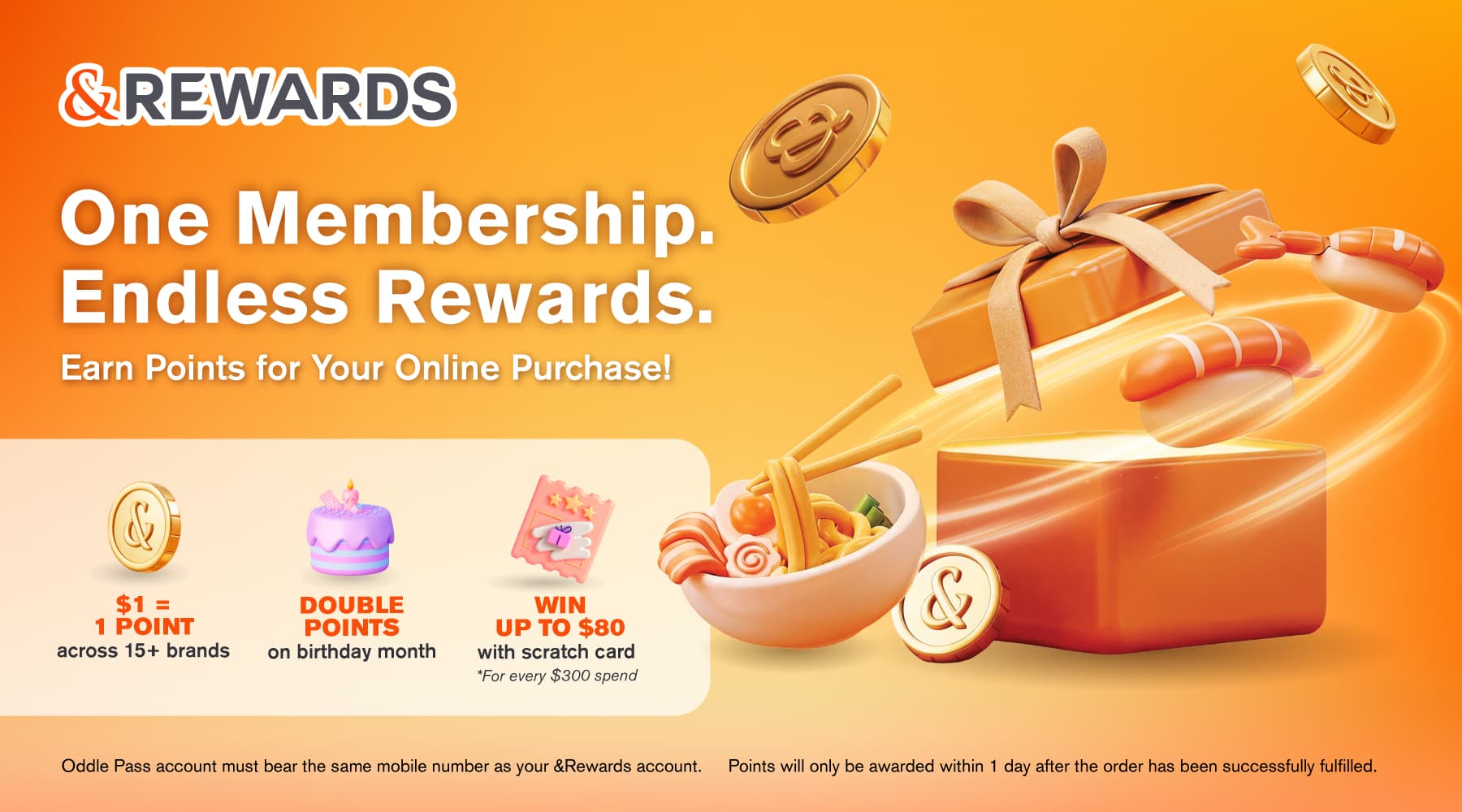 Earn stamps and FREE vouchers with &Rewards!